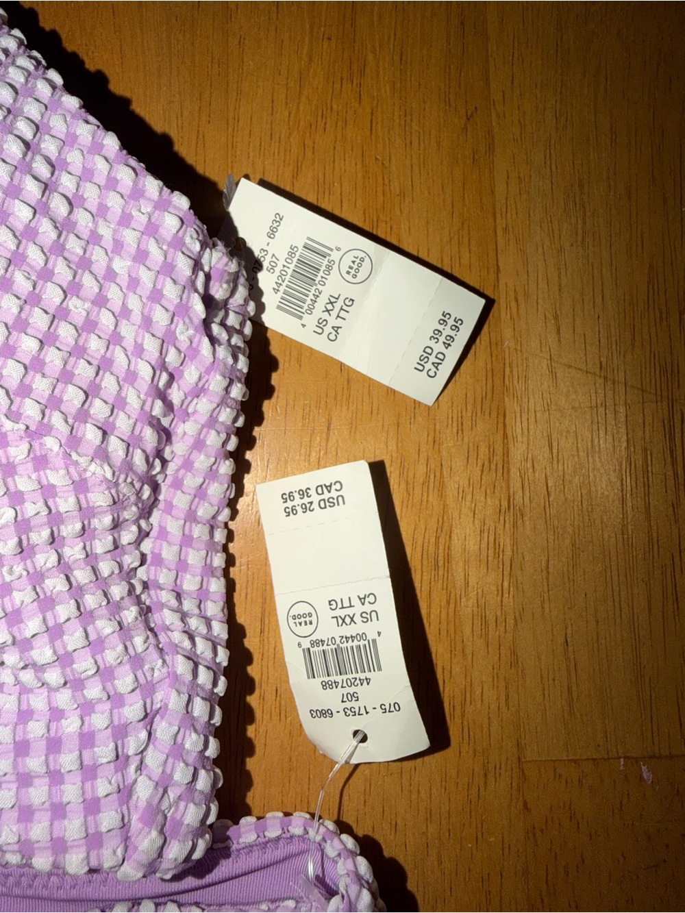 Aerie Lilac Textured Bikini set